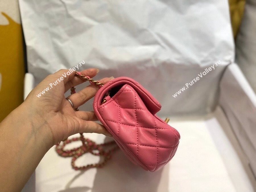 Chanel Lambskin & Gold-Tone Metal Flap Bag AS1787 Pink 2020 TOP (SMJD-20112332)