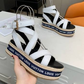 Louis Vuitton Platform Sandals in Calfskin Leather White 2025 (SS-25022016)