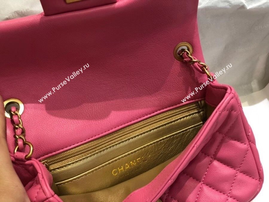 Chanel Lambskin & Gold-Tone Metal Flap Bag AS1787 Pink 2020 TOP (SMJD-20112332)