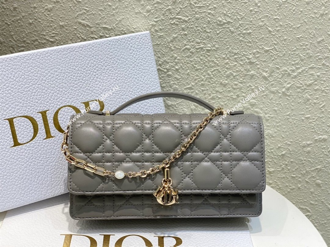 Dior My Dior Mini Bag in Grey Cannage Lambskin 0980 2024 (DMZ-24050720)