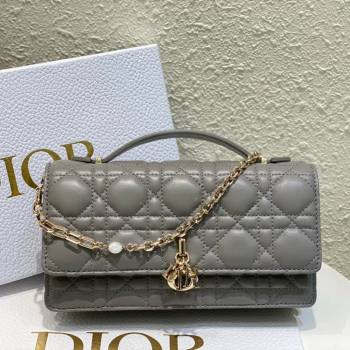 Dior My Dior Mini Bag in Grey Cannage Lambskin 0980 2024 (DMZ-24050720)