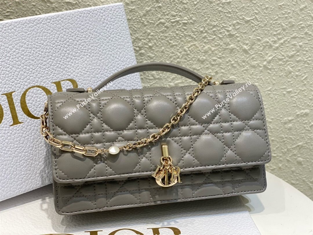 Dior My Dior Mini Bag in Grey Cannage Lambskin 0980 2024 (DMZ-24050720)