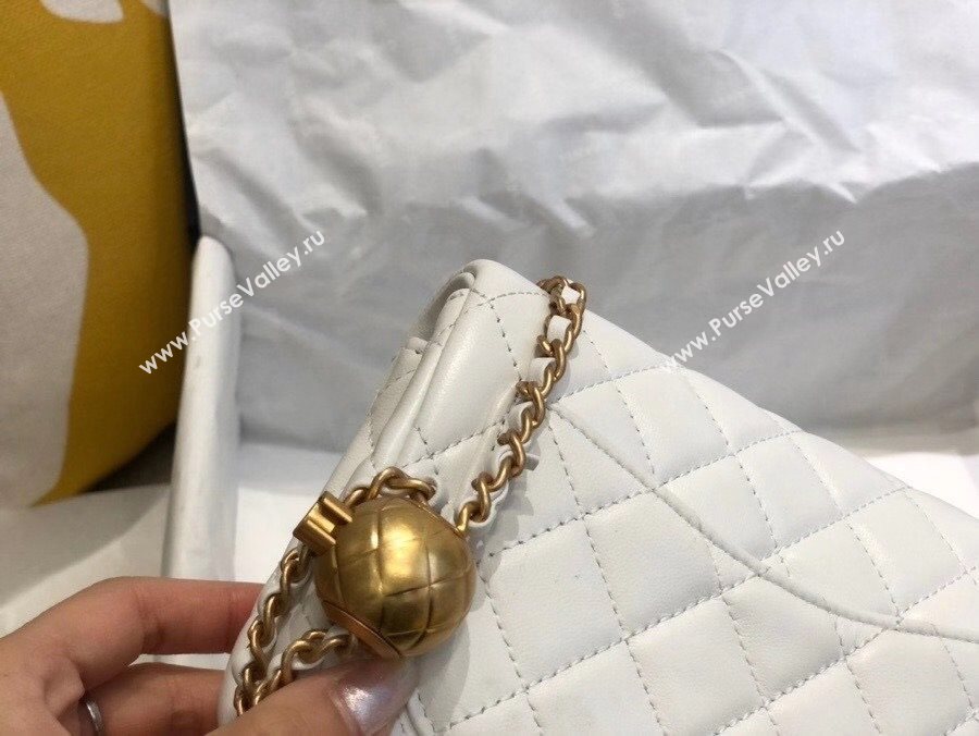 Chanel Lambskin & Gold-Tone Metal Flap Bag AS1786 White 2020 TOP (SMJD-20112326)