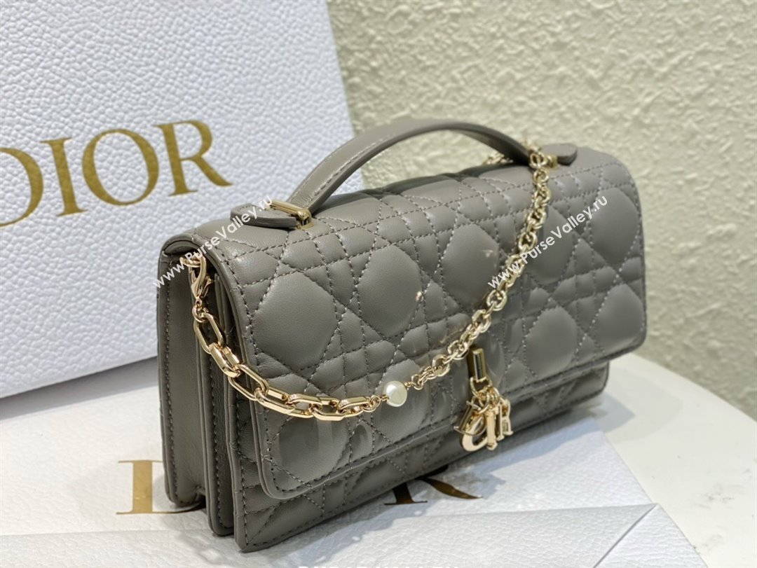 Dior My Dior Mini Bag in Grey Cannage Lambskin 0980 2024 (DMZ-24050720)