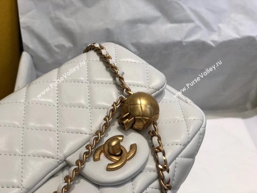 Chanel Lambskin & Gold-Tone Metal Flap Bag AS1786 White 2020 TOP (SMJD-20112326)