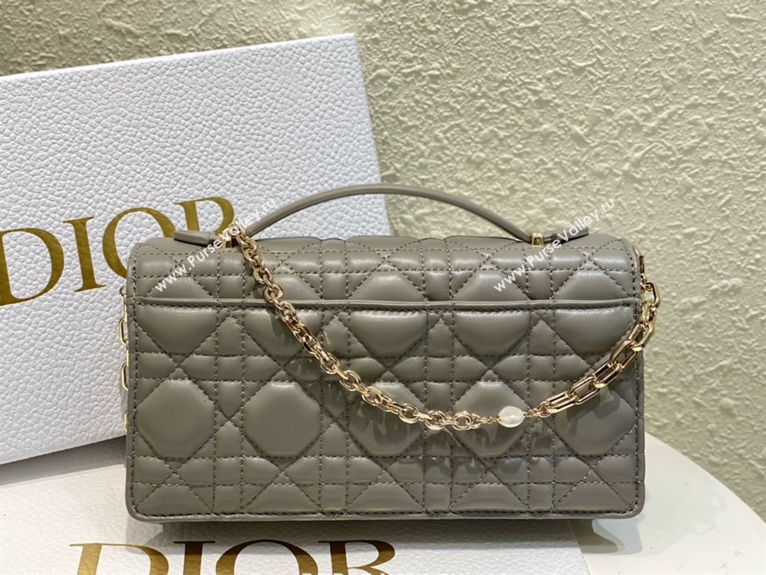 Dior My Dior Mini Bag in Grey Cannage Lambskin 0980 2024 (DMZ-24050720)