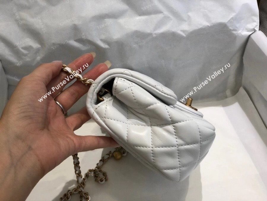 Chanel Lambskin & Gold-Tone Metal Flap Bag AS1786 White 2020 TOP (SMJD-20112326)