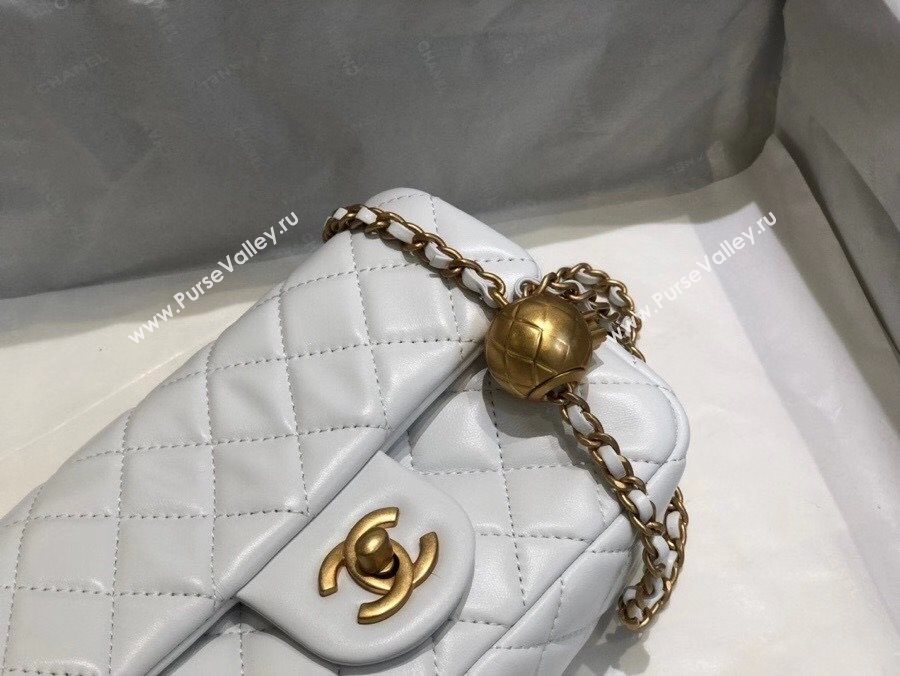 Chanel Lambskin & Gold-Tone Metal Flap Bag AS1787 White 2020 TOP (SMJD-20112333)
