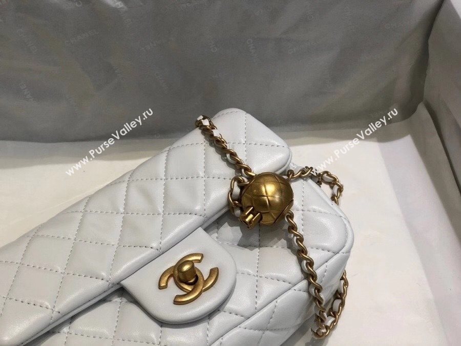 Chanel Lambskin & Gold-Tone Metal Flap Bag AS1787 White 2020 TOP (SMJD-20112333)