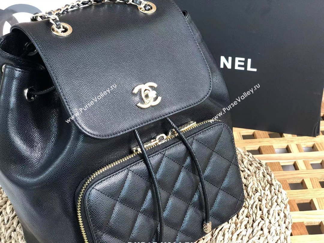 Chanel Grained Calfskin Backpack A3531 Black 2023 Top (SM-23112805)