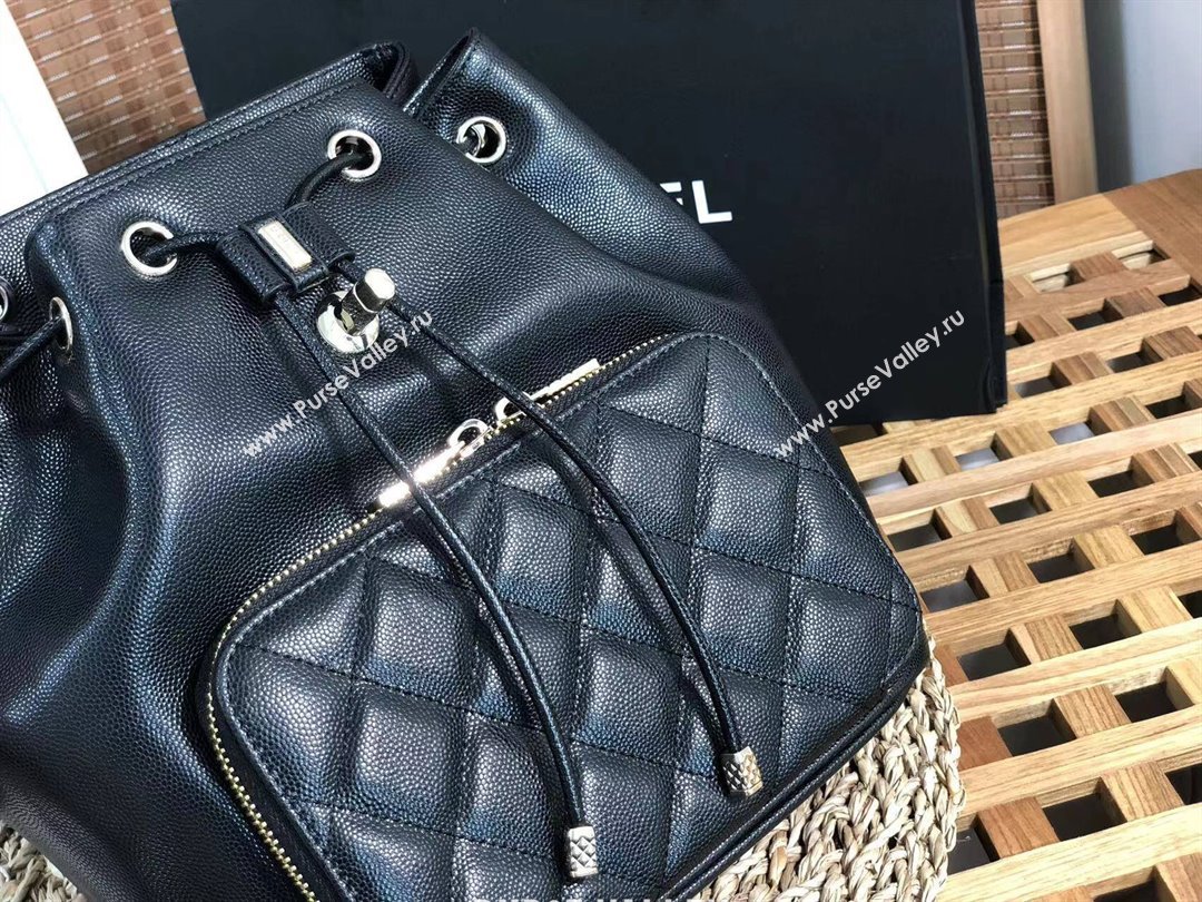 Chanel Grained Calfskin Backpack A3531 Black 2023 Top (SM-23112805)