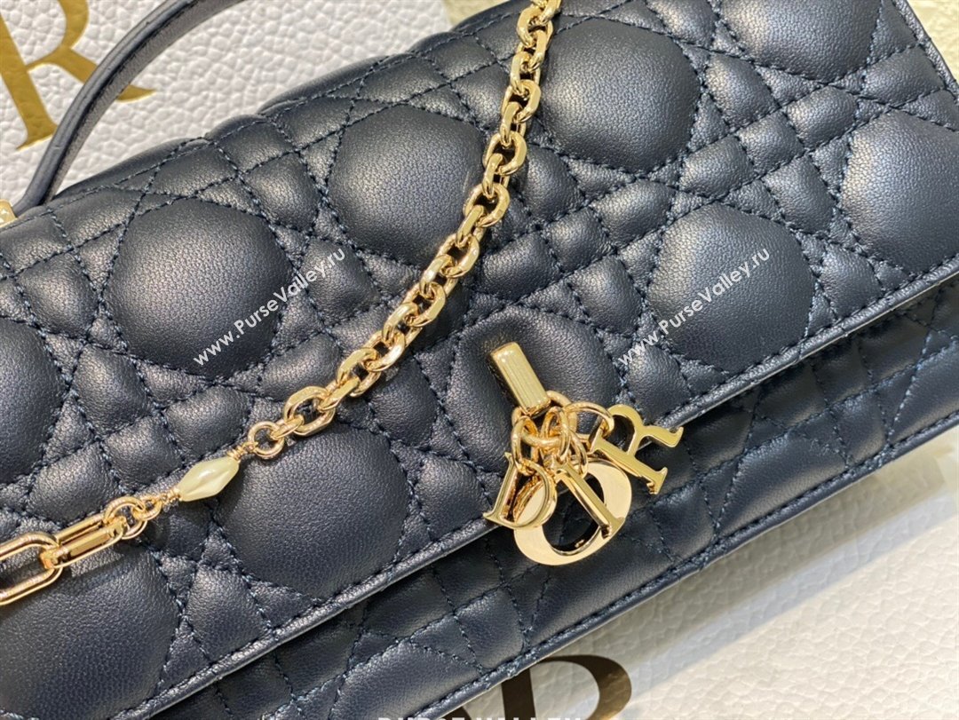 Dior My Dior Mini Bag in Navy Blue Cannage Lambskin 0980 2024 (DMZ-24050721)