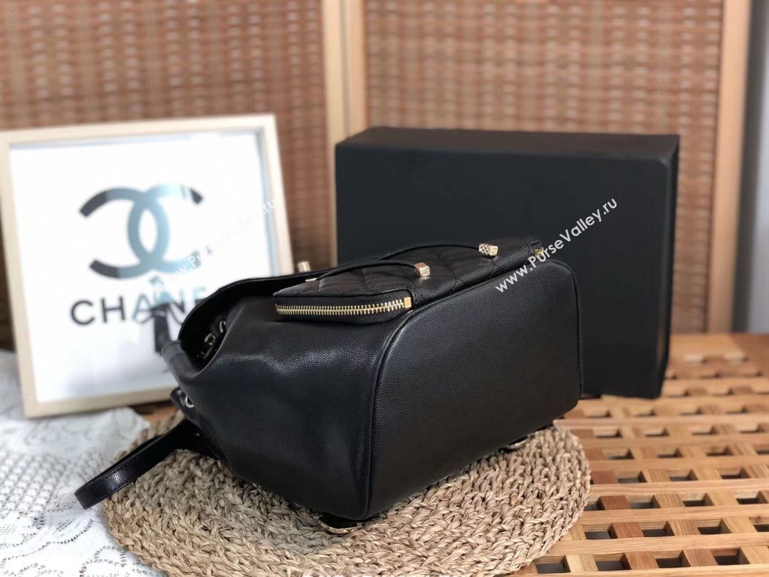 Chanel Grained Calfskin Backpack A3531 Black 2023 Top (SM-23112805)