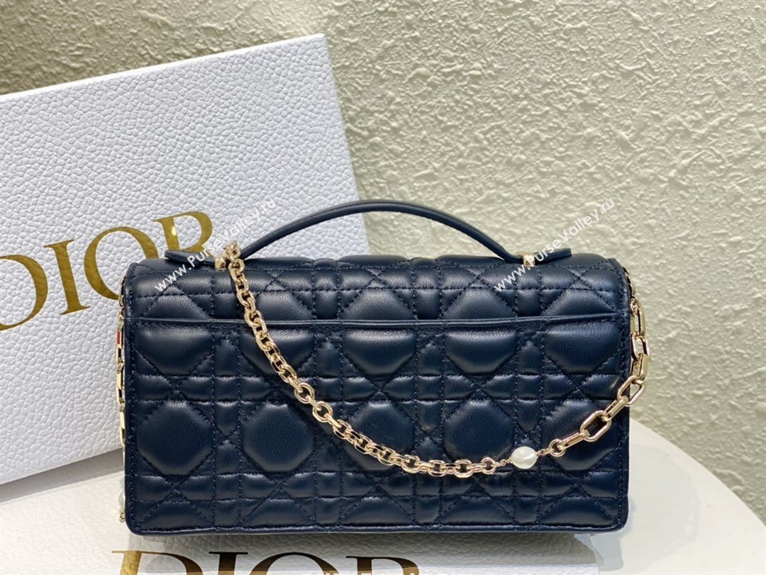 Dior My Dior Mini Bag in Navy Blue Cannage Lambskin 0980 2024 (DMZ-24050721)