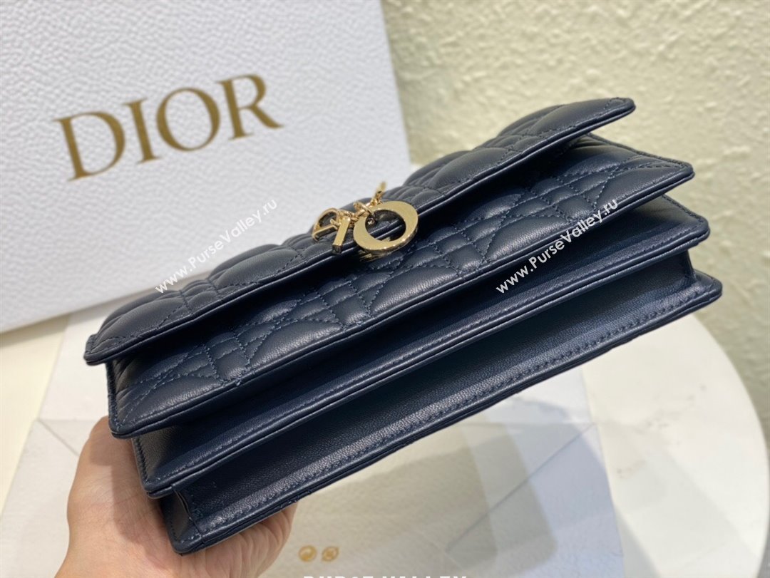 Dior My Dior Mini Bag in Navy Blue Cannage Lambskin 0980 2024 (DMZ-24050721)