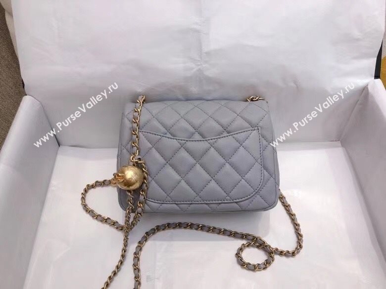 Chanel Lambskin & Gold-Tone Metal Flap Bag AS1786 Gray 2020 TOP (SMJD-20112327)