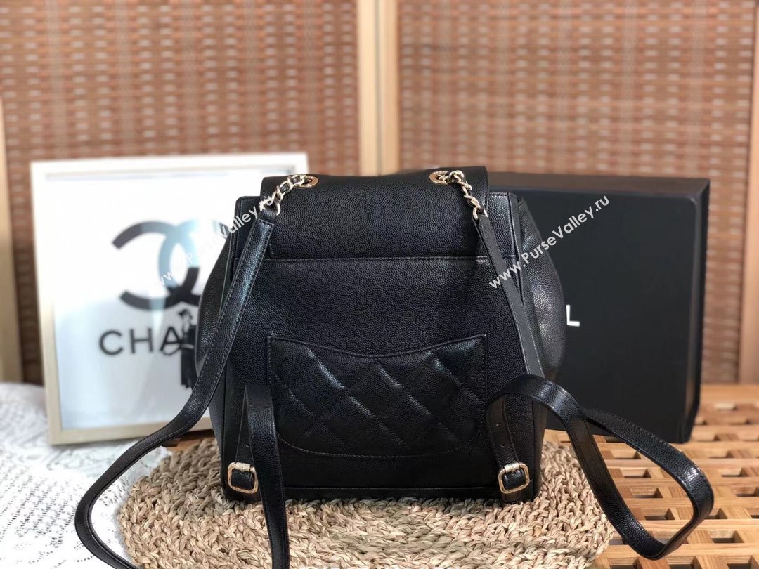 Chanel Grained Calfskin Backpack A3531 Black 2023 Top (SM-23112805)