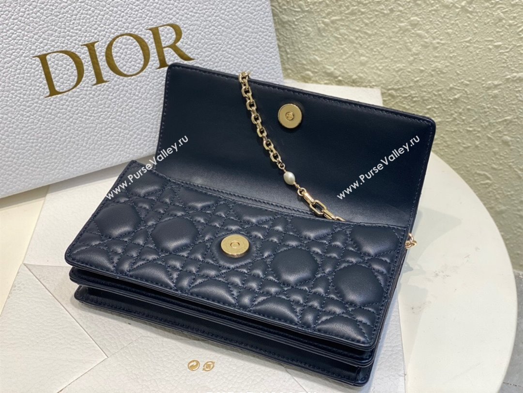 Dior My Dior Mini Bag in Navy Blue Cannage Lambskin 0980 2024 (DMZ-24050721)