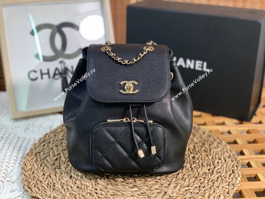 Chanel Grained Calfskin Mini Backpack Bag A3530 Black 2023 Top (SM-23112806)