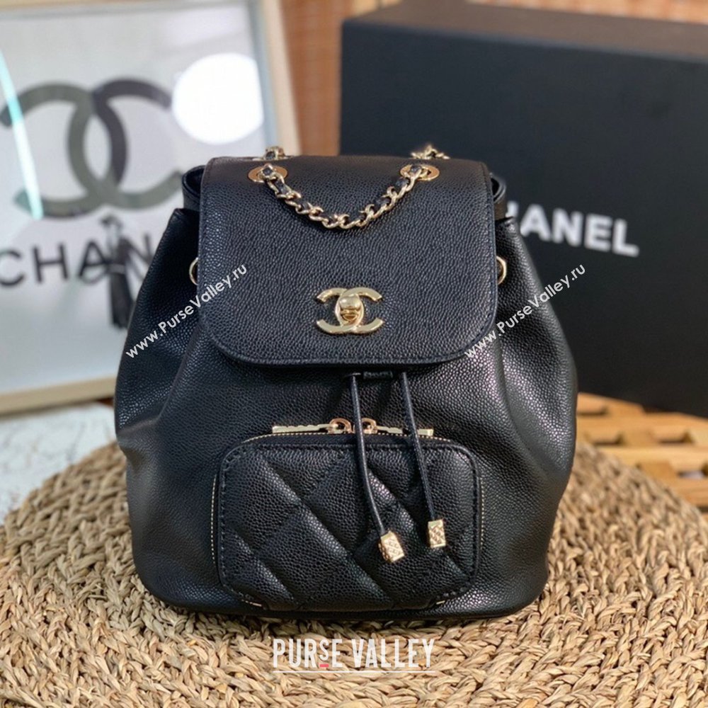 Chanel Grained Calfskin Mini Backpack Bag A3530 Black 2023 Top (SM-23112806)