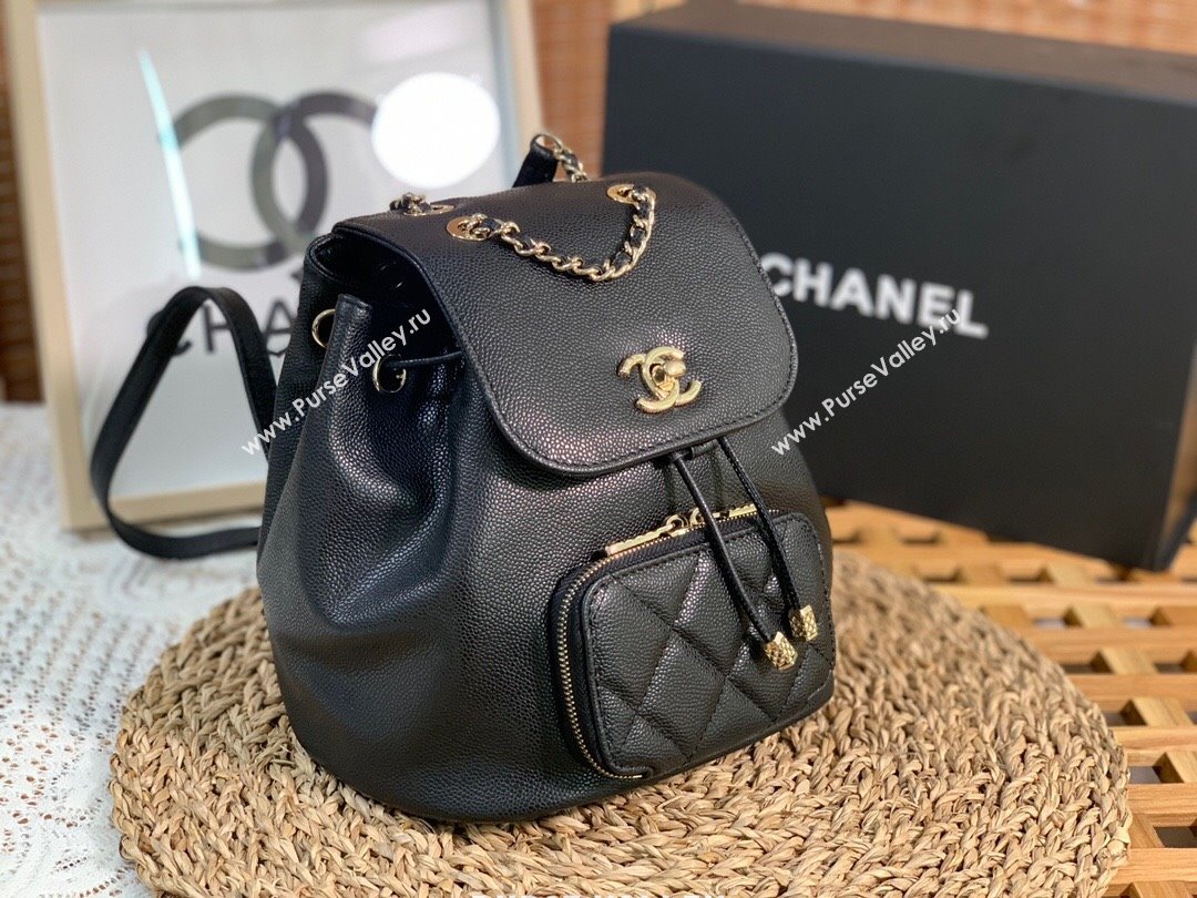 Chanel Grained Calfskin Mini Backpack Bag A3530 Black 2023 Top (SM-23112806)