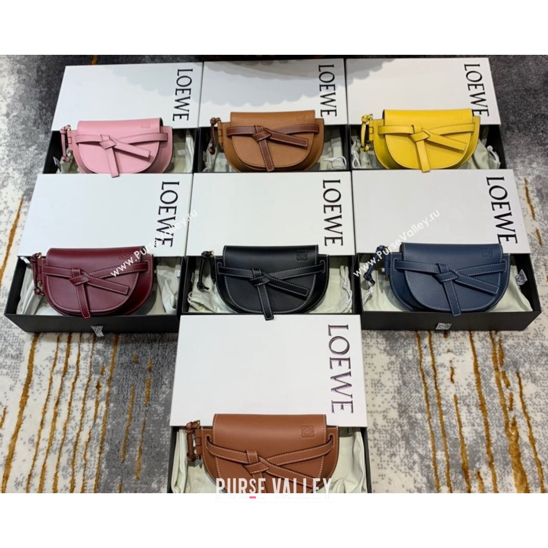 Loewe Mini Gate Belt Bag in Natural Calfskin Brown 2021 Top (ZD-210802055)