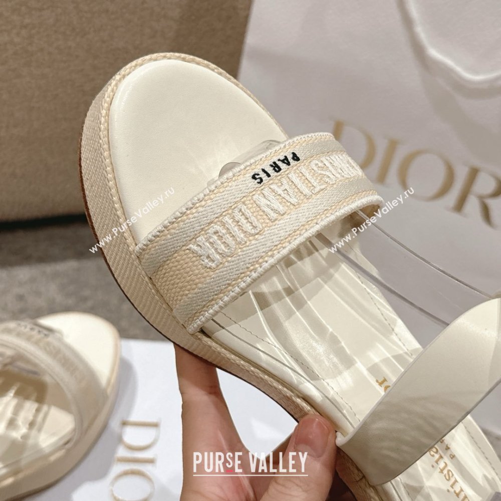 Dior Dway Heeled Sandals 7cm D22002 Beige 2025 (MD-25022010)