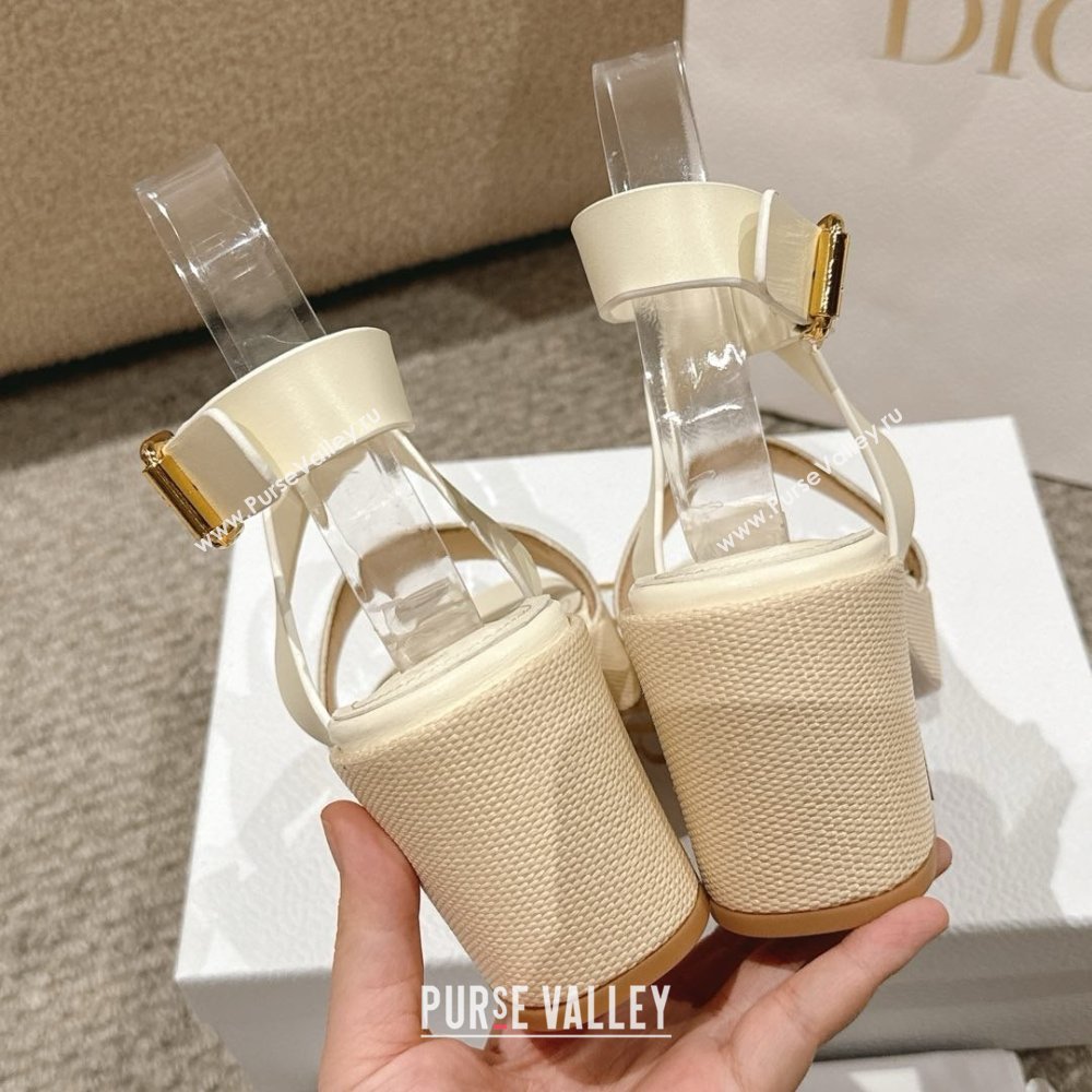 Dior Dway Heeled Sandals 7cm D22002 Beige 2025 (MD-25022010)