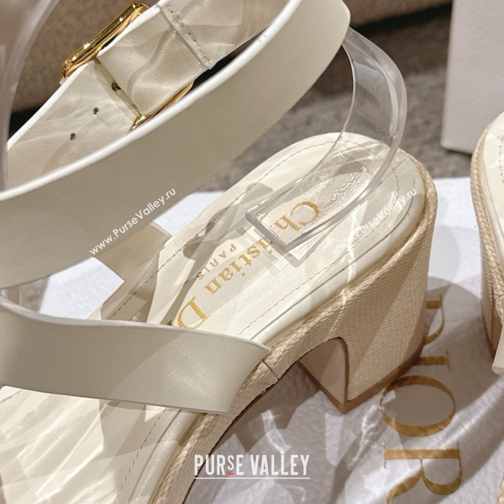 Dior Dway Heeled Sandals 7cm D22002 Beige 2025 (MD-25022010)