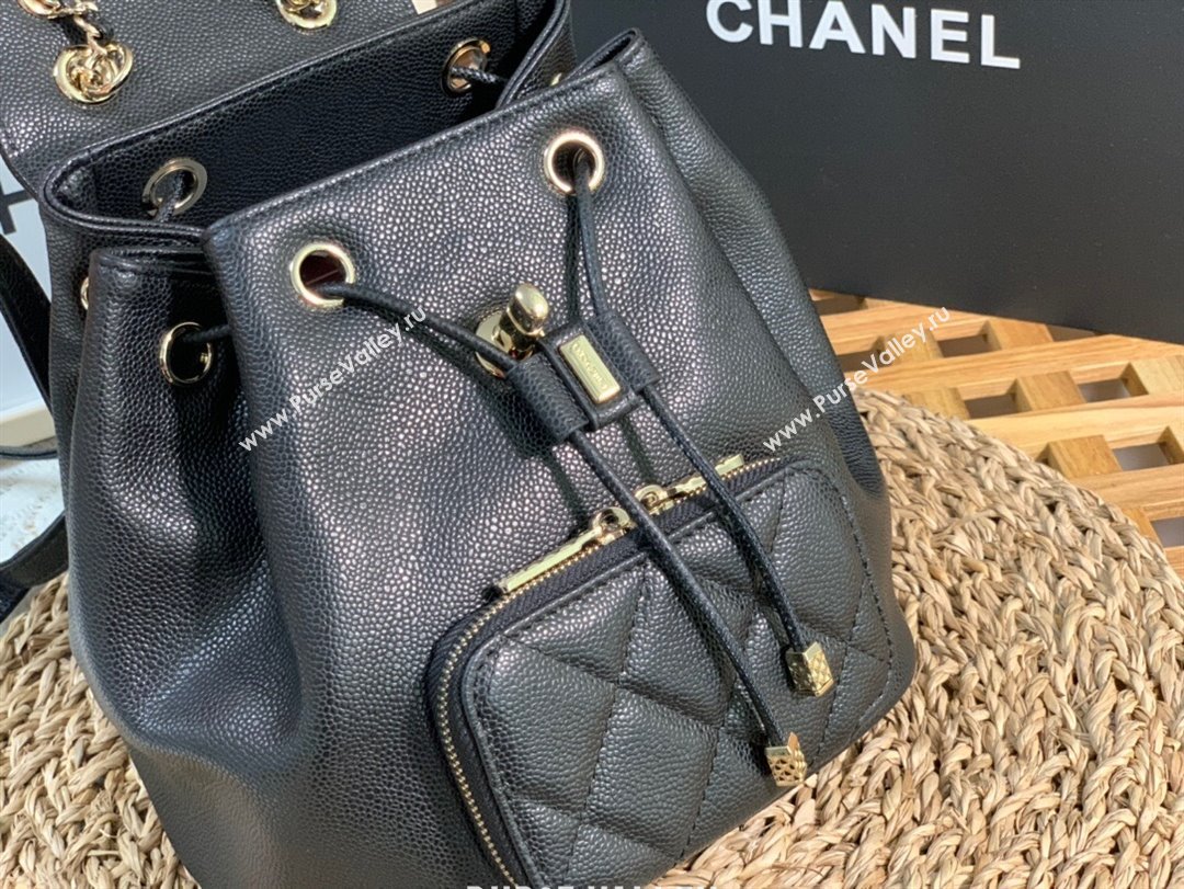 Chanel Grained Calfskin Mini Backpack Bag A3530 Black 2023 Top (SM-23112806)