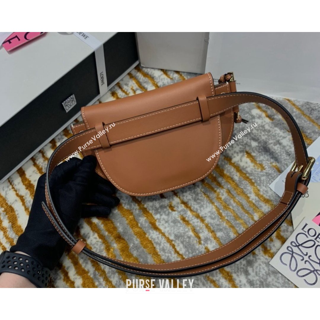 Loewe Mini Gate Belt Bag in Natural Calfskin Brown 2021 Top (ZD-210802055)