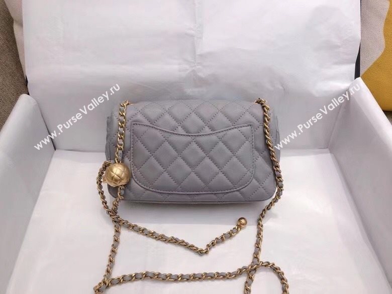 Chanel Lambskin & Gold-Tone Metal Flap Bag AS1787 Gray 2020 TOP (SMJD-20112334)