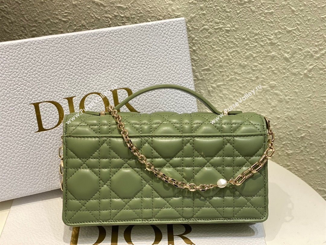 Dior My Dior Mini Bag in Green Cannage Lambskin 0980 2024 (DMZ-24050722)