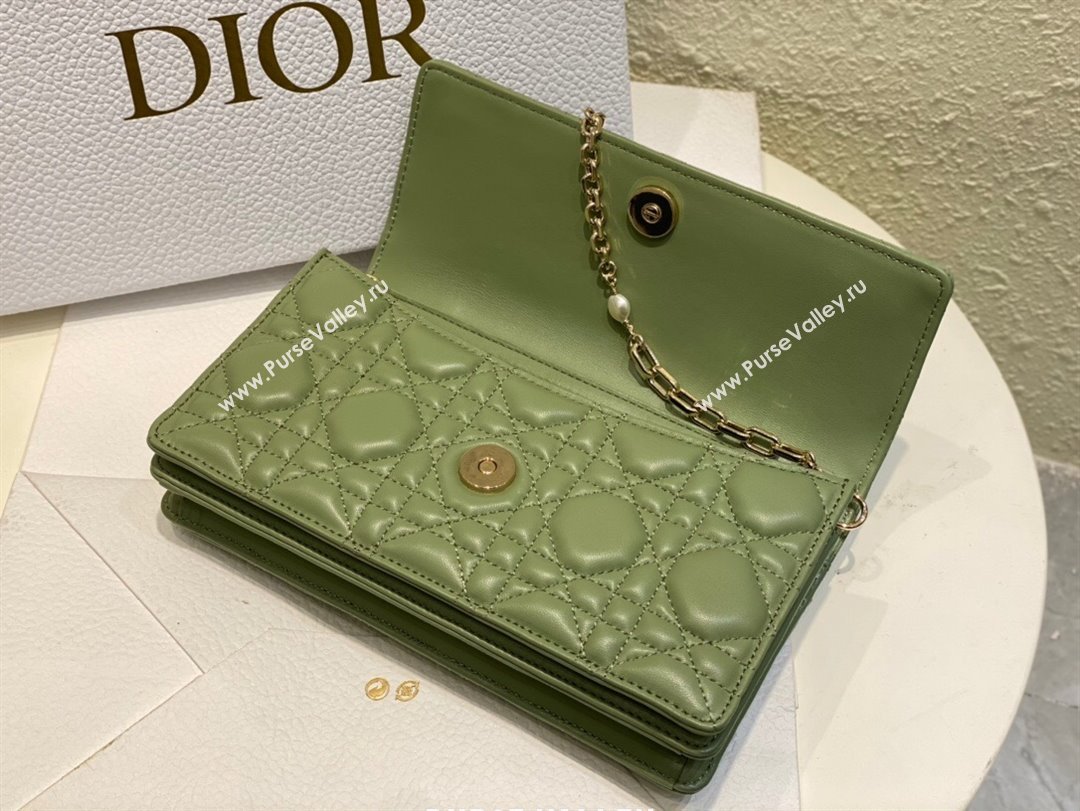 Dior My Dior Mini Bag in Green Cannage Lambskin 0980 2024 (DMZ-24050722)