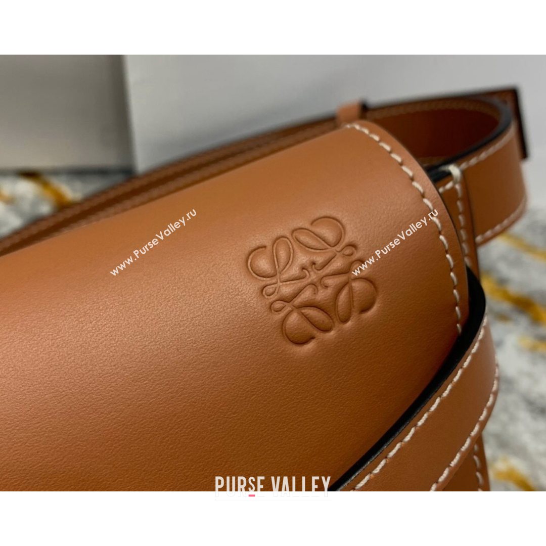 Loewe Mini Gate Belt Bag in Natural Calfskin Brown 2021 Top (ZD-210802055)
