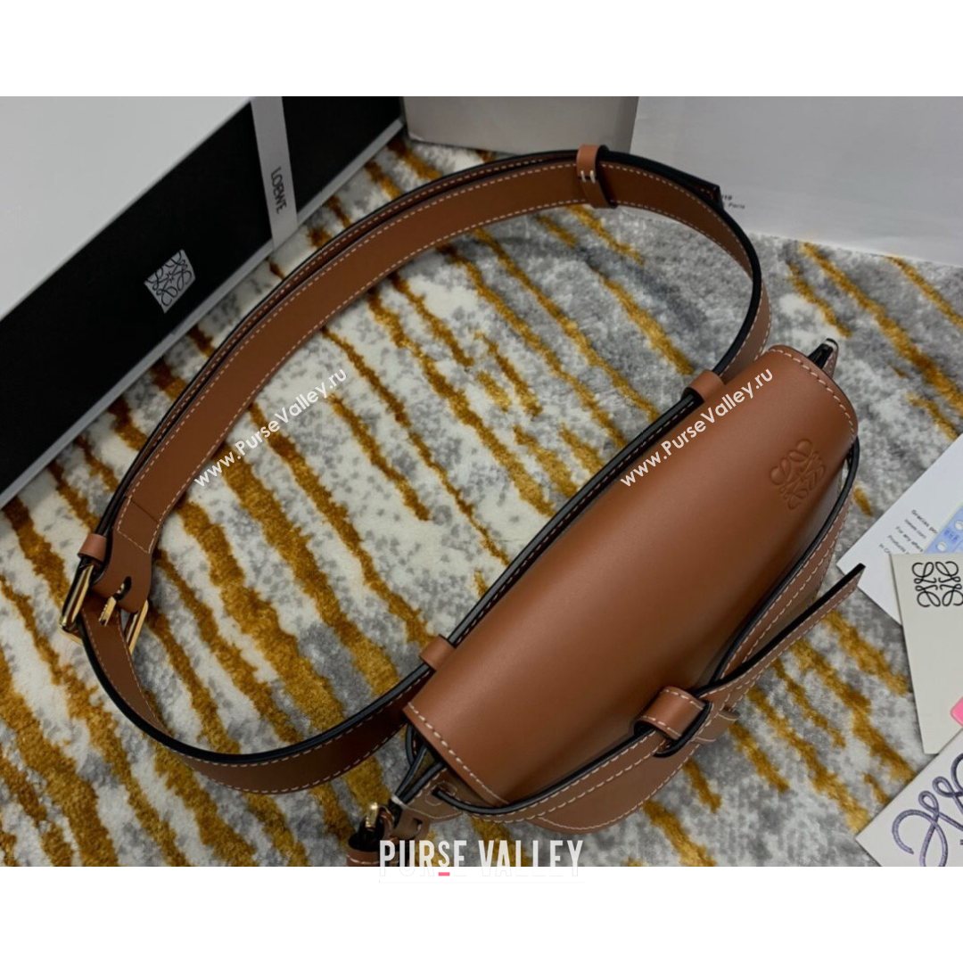 Loewe Mini Gate Belt Bag in Natural Calfskin Brown 2021 Top (ZD-210802055)