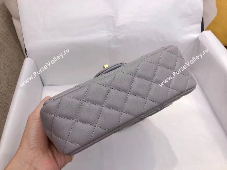 Chanel Lambskin & Gold-Tone Metal Flap Bag AS1787 Gray 2020 TOP (SMJD-20112334)