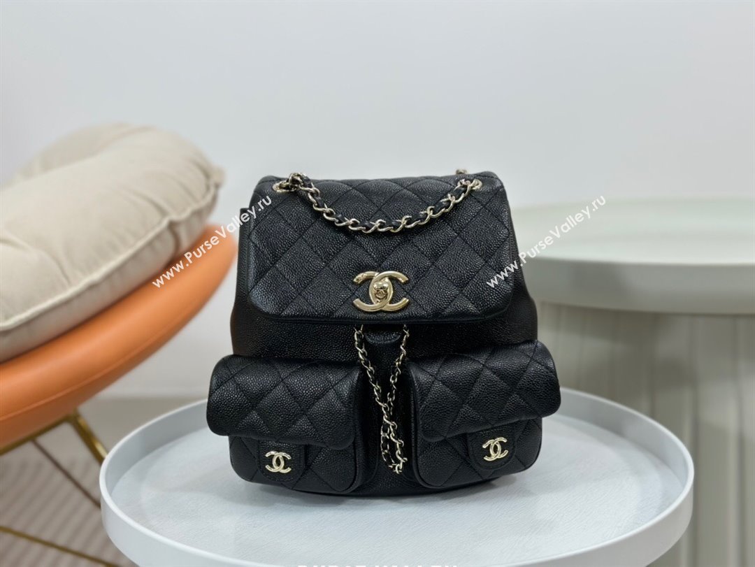 Chanel Grained Calfskin Backpack Bag AS3860 Black 2023 Top (SM-23112807)