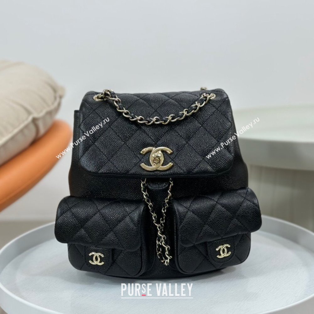 Chanel Grained Calfskin Backpack Bag AS3860 Black 2023 Top (SM-23112807)