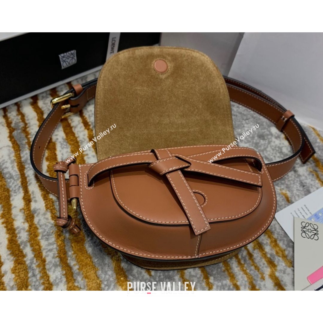 Loewe Mini Gate Belt Bag in Natural Calfskin Brown 2021 Top (ZD-210802055)
