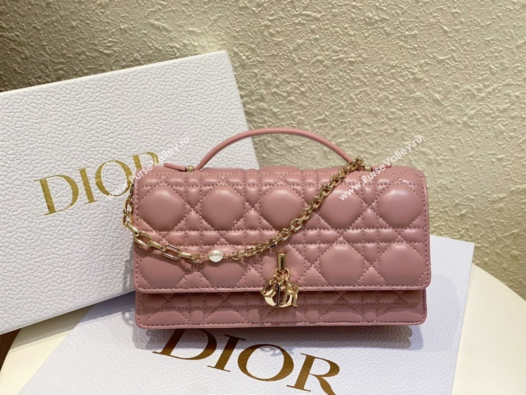Dior My Dior Mini Bag in Pink Cannage Lambskin 0980 2024 (DMZ-24050724)