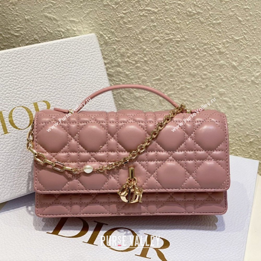 Dior My Dior Mini Bag in Pink Cannage Lambskin 0980 2024 (DMZ-24050724)