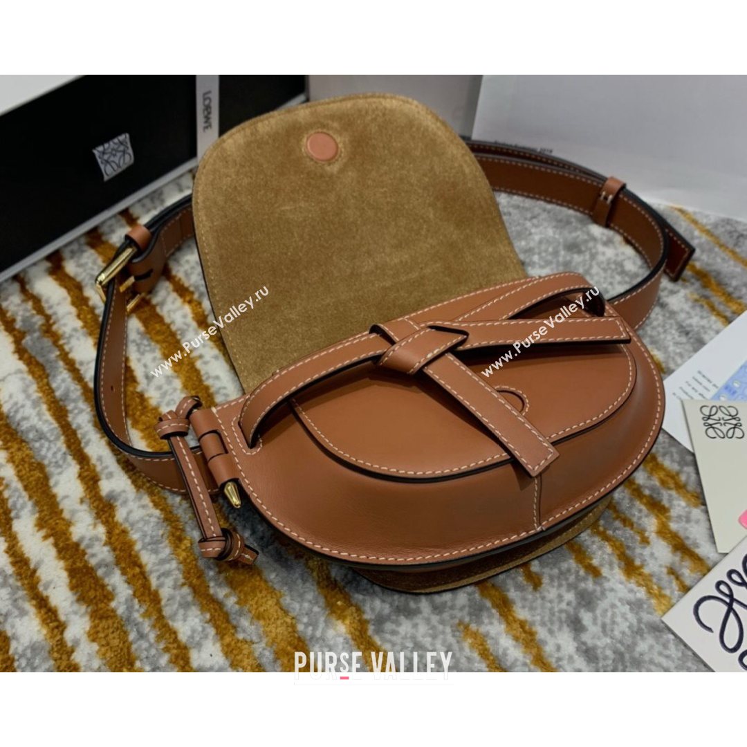 Loewe Mini Gate Belt Bag in Natural Calfskin Brown 2021 Top (ZD-210802055)