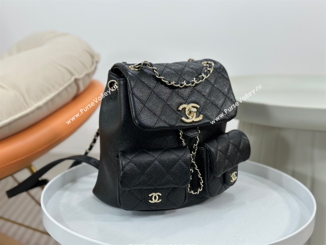 Chanel Grained Calfskin Backpack Bag AS3860 Black 2023 Top (SM-23112807)