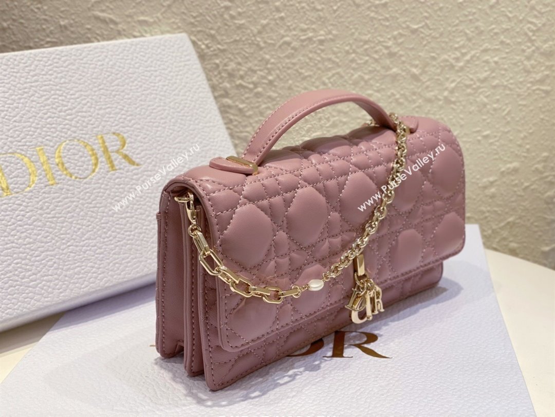 Dior My Dior Mini Bag in Pink Cannage Lambskin 0980 2024 (DMZ-24050724)