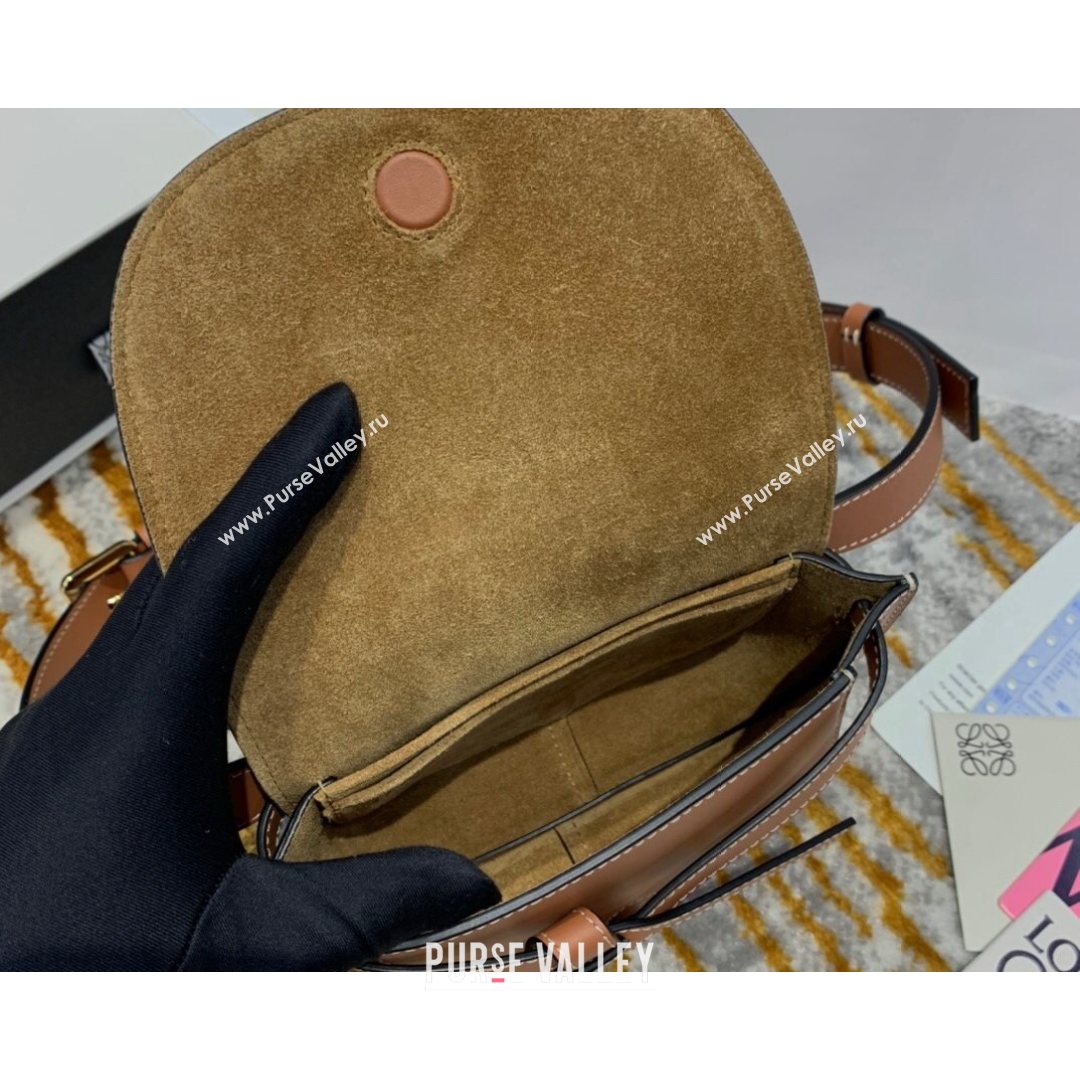 Loewe Mini Gate Belt Bag in Natural Calfskin Brown 2021 Top (ZD-210802055)