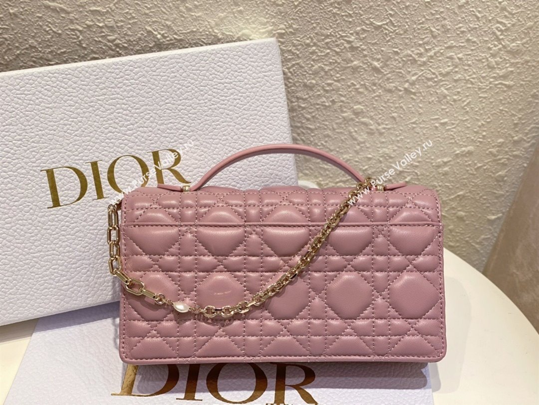 Dior My Dior Mini Bag in Pink Cannage Lambskin 0980 2024 (DMZ-24050724)