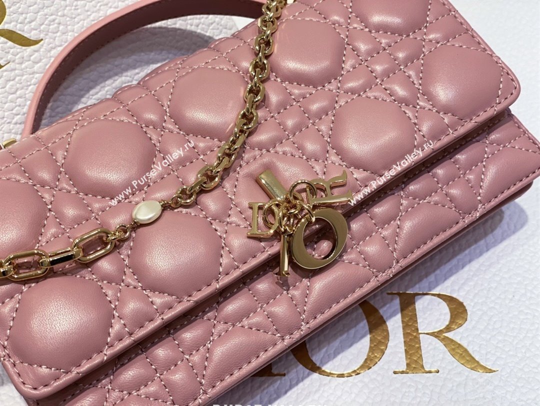 Dior My Dior Mini Bag in Pink Cannage Lambskin 0980 2024 (DMZ-24050724)