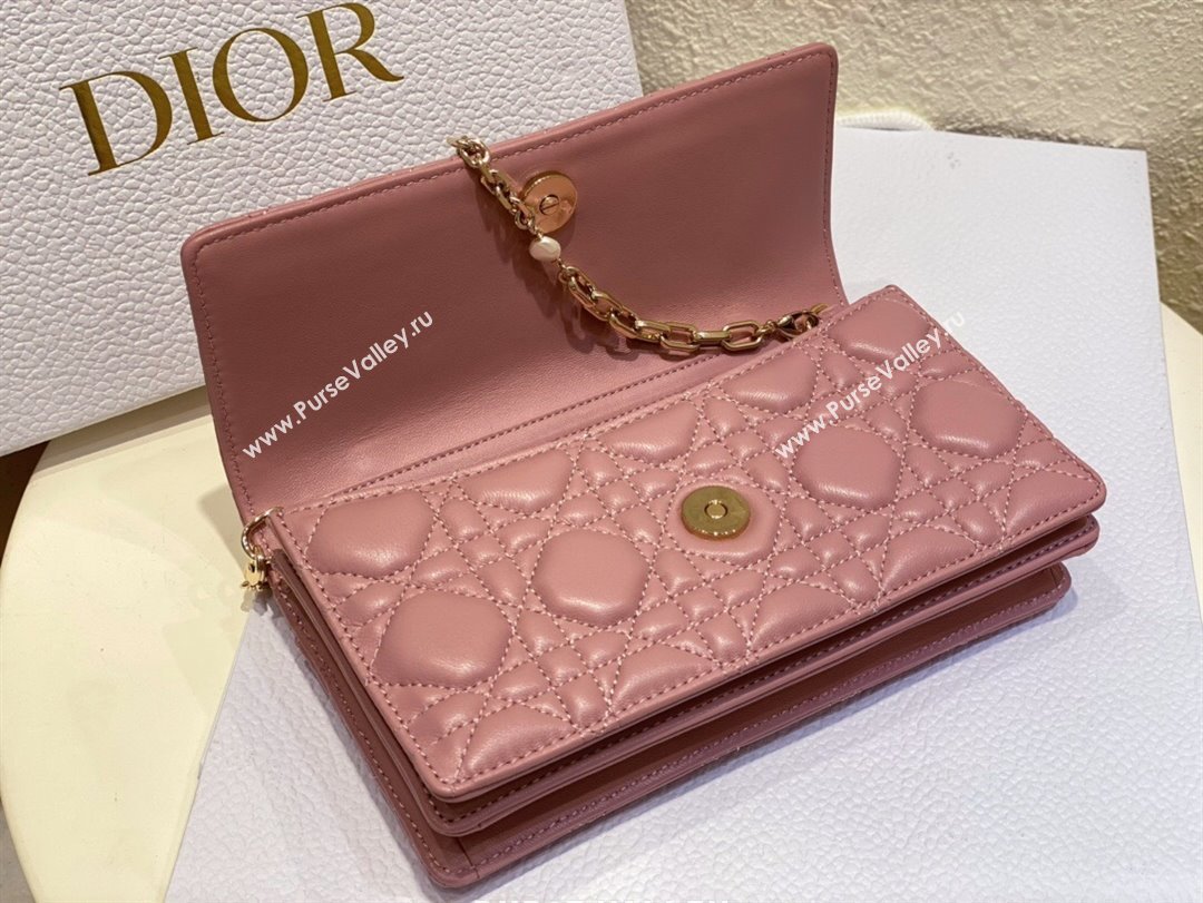 Dior My Dior Mini Bag in Pink Cannage Lambskin 0980 2024 (DMZ-24050724)