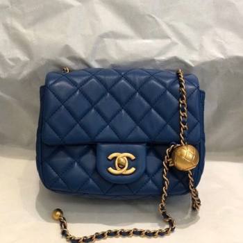 Chanel Lambskin & Gold-Tone Metal Flap Bag AS1786 Royal Blue 2020 TOP (SMJD-20112328)